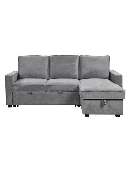 Divans CLEO Grey Burlap Corner Sofa, изображение 2
