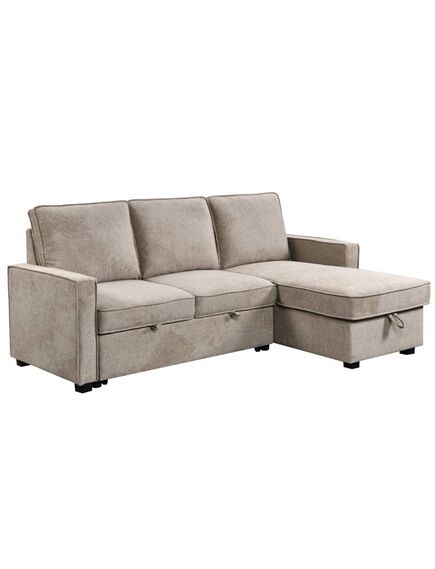 Divans CLEO Light Brown Burlap Corner Sofa