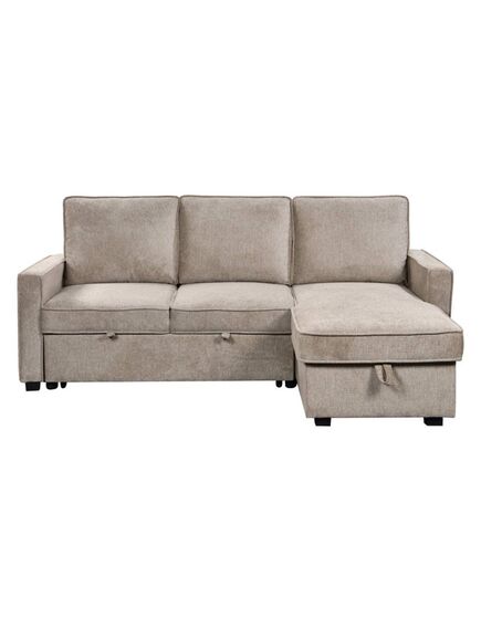Divans CLEO Light Brown Burlap Corner Sofa, изображение 2