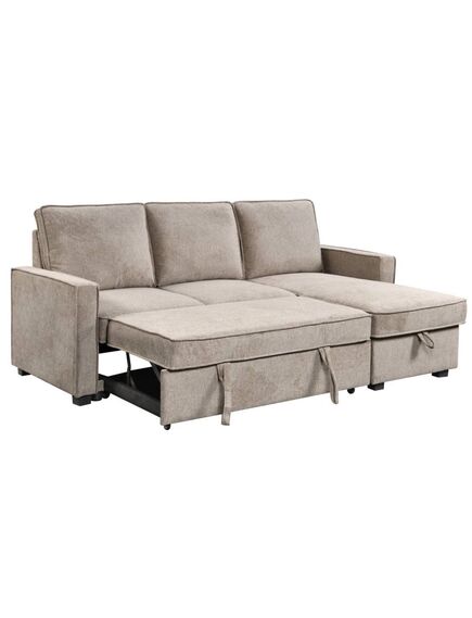 Divans CLEO Light Brown Burlap Corner Sofa, изображение 3