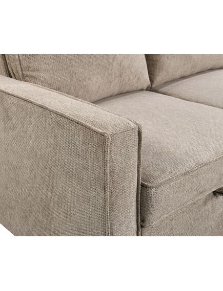 Divans CLEO Light Brown Burlap Corner Sofa, изображение 5