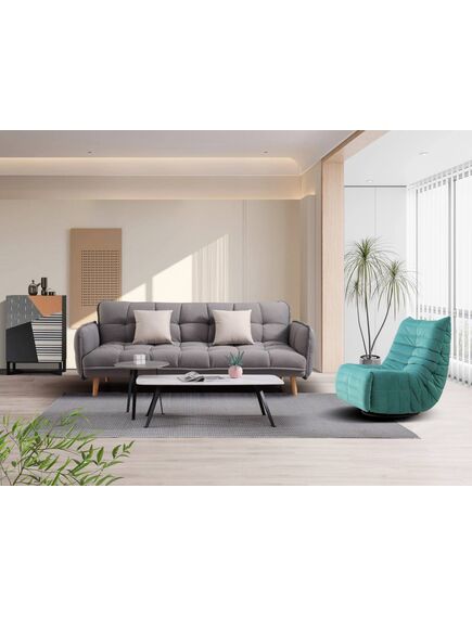 Divans DIONIS Grey Linen Sofa, 9 image