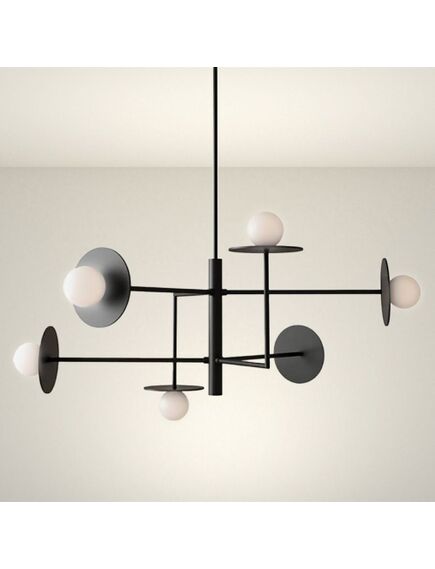 Toolight Lampa wisząca APP1668-6CP Black, 2 image