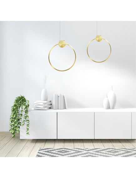 Toolight LAMPA SUFITOWA WISZĄCA LED APP1393-CP GOLD 30cm, 2 image