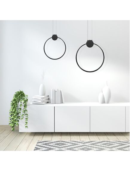 Toolight LAMPA SUFITOWA WISZĄCA LED APP1392-CP BLACK 30cm, 2 image