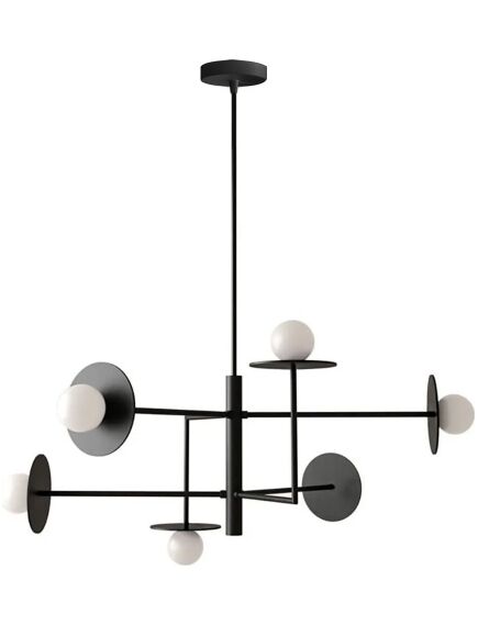 Toolight Lampa wisząca APP1668-6CP Black
