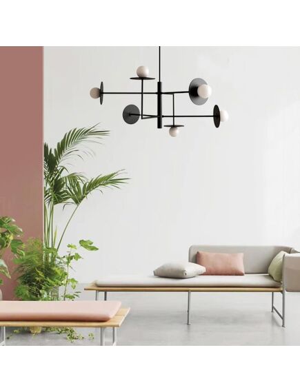 Toolight Lampa wisząca APP1668-6CP Black, 5 image