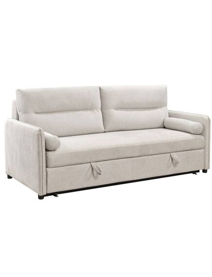 Divans GIROS Beige Burlap Sofa