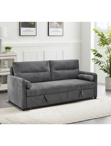 Divans GIROS Dark Grey Burlap Sofa, изображение 4