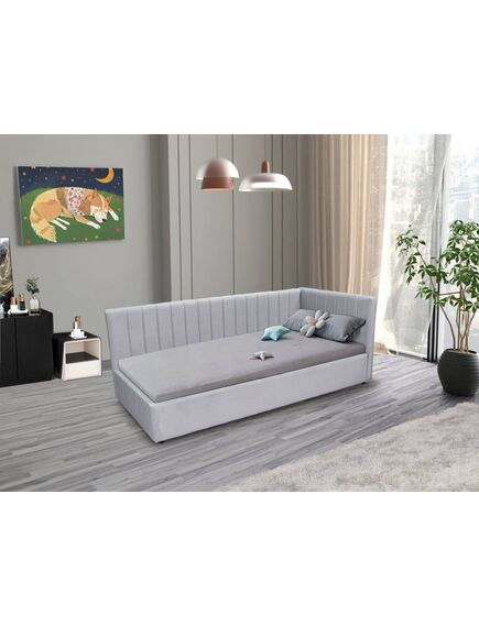 Gulta OLVIA 90 Light Grey Right Bed, 7 image