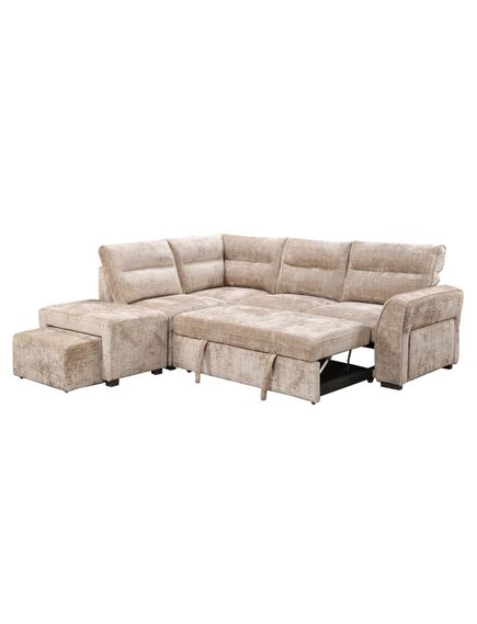 Divans ROCCO Beige Left Chenille Corner Sofa, изображение 3