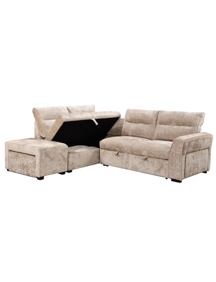 Divans ROCCO Beige Left Chenille Corner Sofa, изображение 4