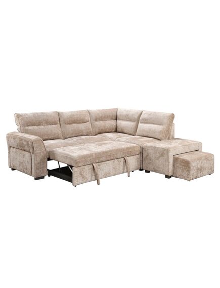 Divans ROCCO Beige Right Chenille Corner Sofa, изображение 3