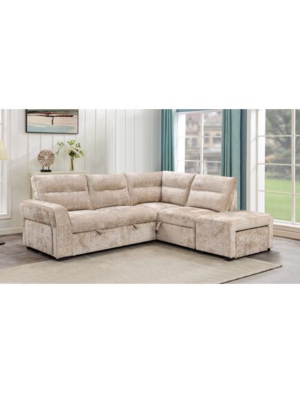 Divans ROCCO Beige Right Chenille Corner Sofa, изображение 5