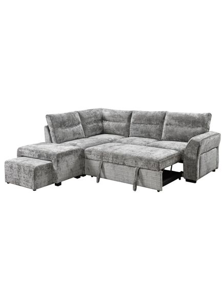 Divans ROCCO Light Grey Left Chenille Corner Sofa, изображение 3