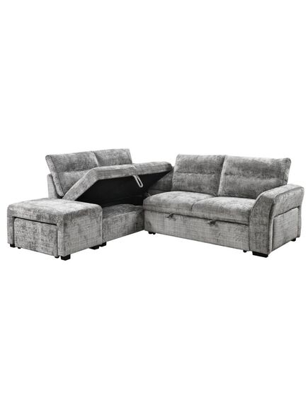 Divans ROCCO Light Grey Left Chenille Corner Sofa, изображение 4
