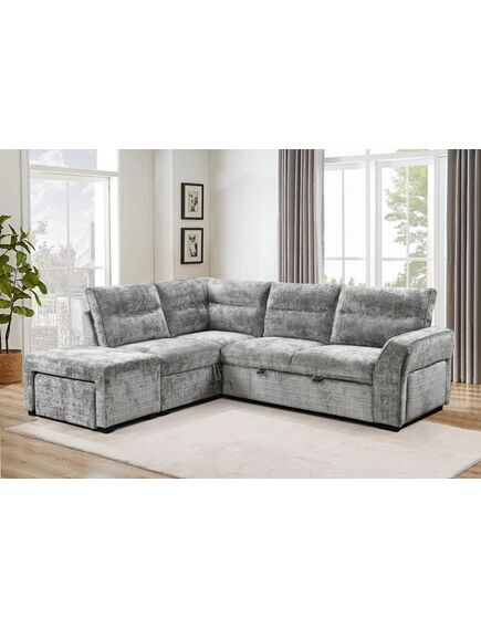 Divans ROCCO Light Grey Left Chenille Corner Sofa, изображение 5