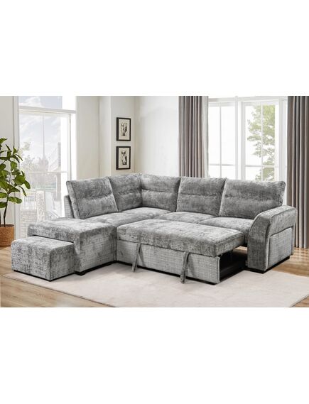 Divans ROCCO Light Grey Left Chenille Corner Sofa, изображение 6
