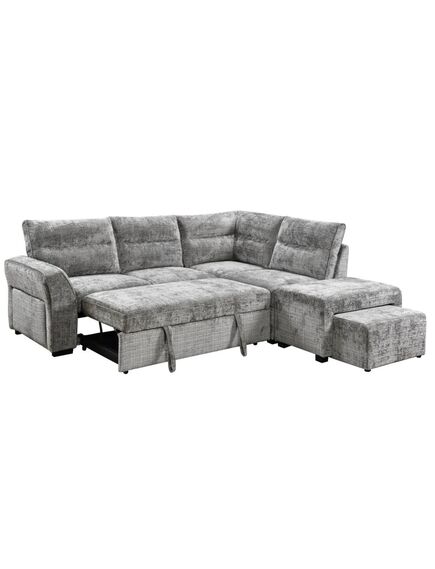 Divans ROCCO Light Grey Right Chenille Corner Sofa, изображение 3