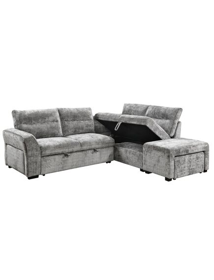 Divans ROCCO Light Grey Right Chenille Corner Sofa, изображение 4
