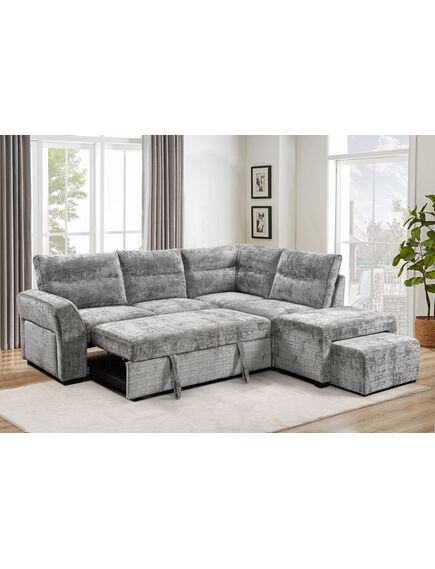 Divans ROCCO Light Grey Right Chenille Corner Sofa, изображение 6