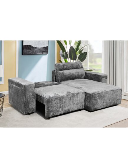 Divans RUFUS Dark Grey Chenille Corner Sofa, изображение 5