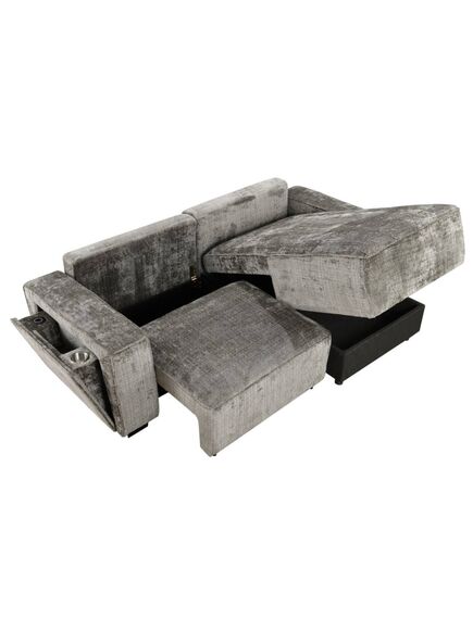 Divans RUFUS Light Khaki Chenille Corner Sofa, изображение 3