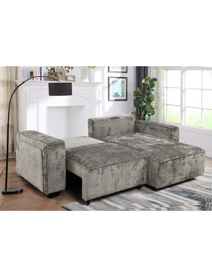 Divans RUFUS Light Khaki Chenille Corner Sofa, изображение 5