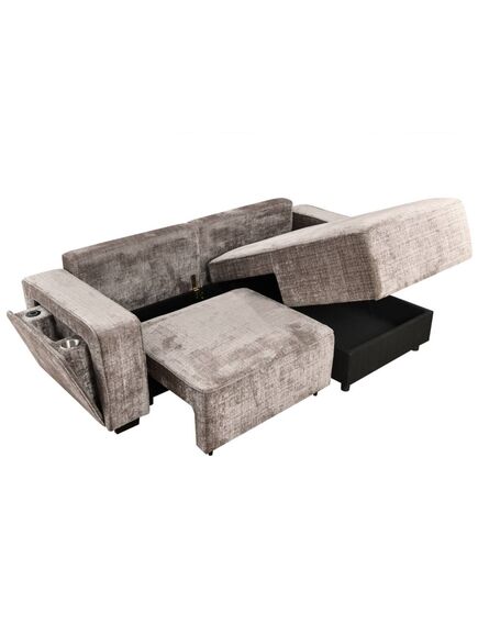 Divans RUFUS Taupe Chenille Corner Sofa, изображение 3