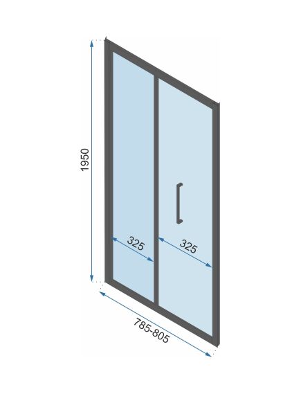 Rea Sanitary Drzwi Prysznicowe Składane REA Rapid Fold 80 Złote Gold, изображение 6