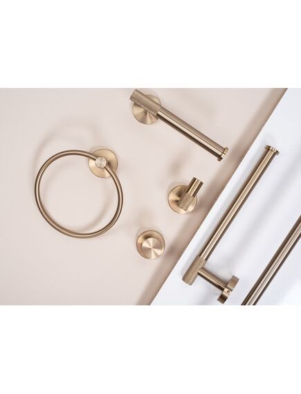 Rea Sanitary UCHWYT NA PAPIER TOALETOWY 6611 Modern Złoty Szczotkowany, 4 image