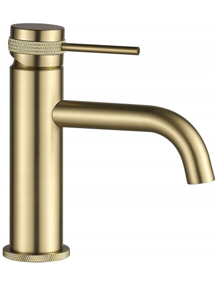 Rea Sanitary Bateria Umywalkowa REA Lungo Grip Złota Szczotkowana Niska, изображение 4