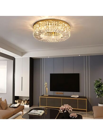 Toolight LAMPA KRYSZTAŁOWA PLAFON APP1729-8C 60 cm ZŁOTA, 4 image