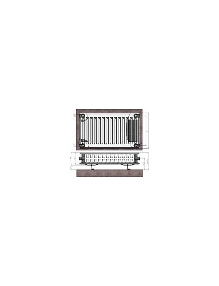Radiators 22x600x500 sānu piesl. Termolux