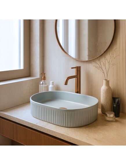 Rea Sanitary Umywalka nablatowa Rea Vanda Baby Blue Matt, изображение 4