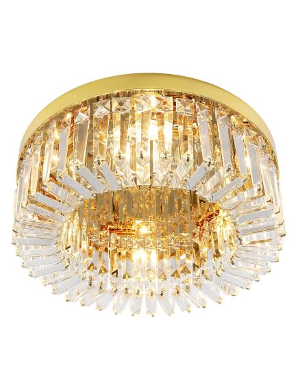Toolight LAMPA KRYSZTAŁOWA PLAFON APP1728-6C 50 cm ZŁOTA