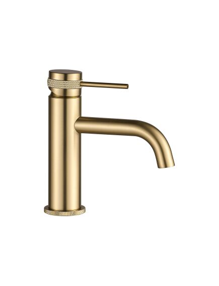 Rea Sanitary Bateria Umywalkowa REA Lungo Grip Złota Szczotkowana Niska