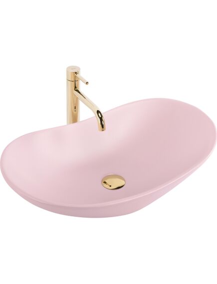 Rea Sanitary Umywalka nablatowa Rea Royal Powder Pink Matt