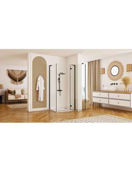 Rea Sanitary Kabina Prysznicowa REA Hugo Czarna 100x90, 3 image