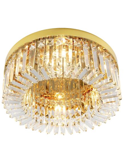 Toolight LAMPA KRYSZTAŁOWA PLAFON APP1729-8C 60 cm ZŁOTA