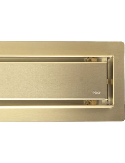 Rea Sanitary Odpływ Liniowy REA Neox Złoty Szczotkowany 60, 7 image