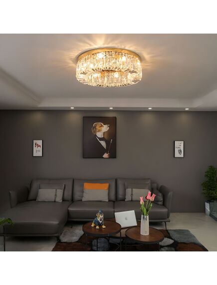 Toolight LAMPA KRYSZTAŁOWA PLAFON APP1729-8C 60 cm ZŁOTA, 2 image