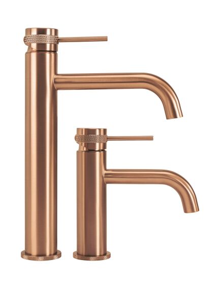 Rea Sanitary Bateria Umywalkowa REA Lungo Grip Miedź Szczotkowana Niska, 4 image