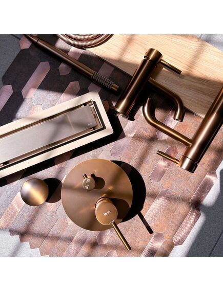 Rea Sanitary Odpływ Liniowy REA Neox brush copper 50, 7 image