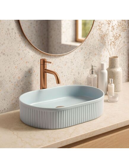 Rea Sanitary Umywalka nablatowa Rea Vanda Baby Blue Matt, изображение 3