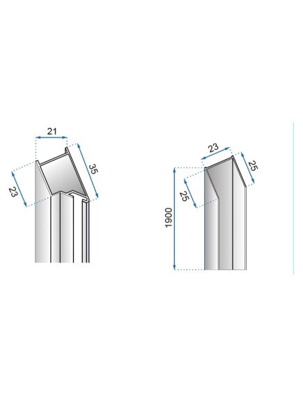 Rea Sanitary Drzwi prysznicowe Rea Molier Chrom 90, изображение 6