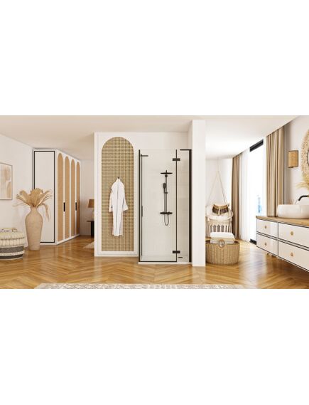 Rea Sanitary Kabina Prysznicowa REA Hugo Czarna 100x90, 4 image