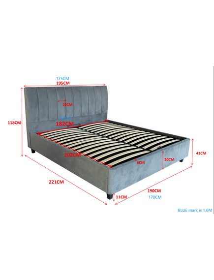 Gulta VALENCIA 180 Brown / Olive Green Bed, 5 image