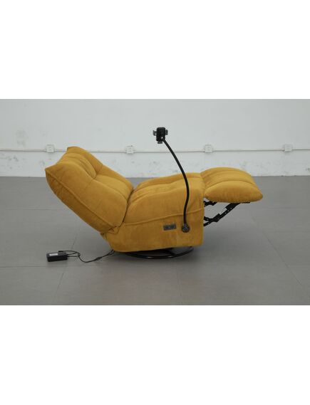 Krēsls 51261M Dark Gold Swivel Glider Armchair, 4 image