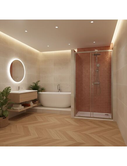 Rea Sanitary Drzwi prysznicowe Rea Primo Slide 120 Chrom, изображение 5